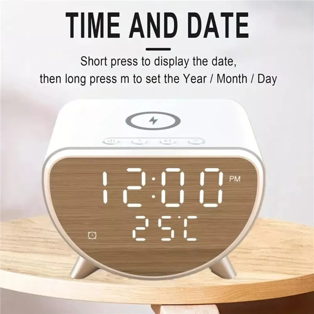 RELOJ DESPERTADOR CON CARGADOR INALAMBRI